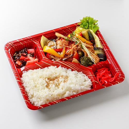 A.鶏肉とたっぷりの野菜の黒酢餡弁当